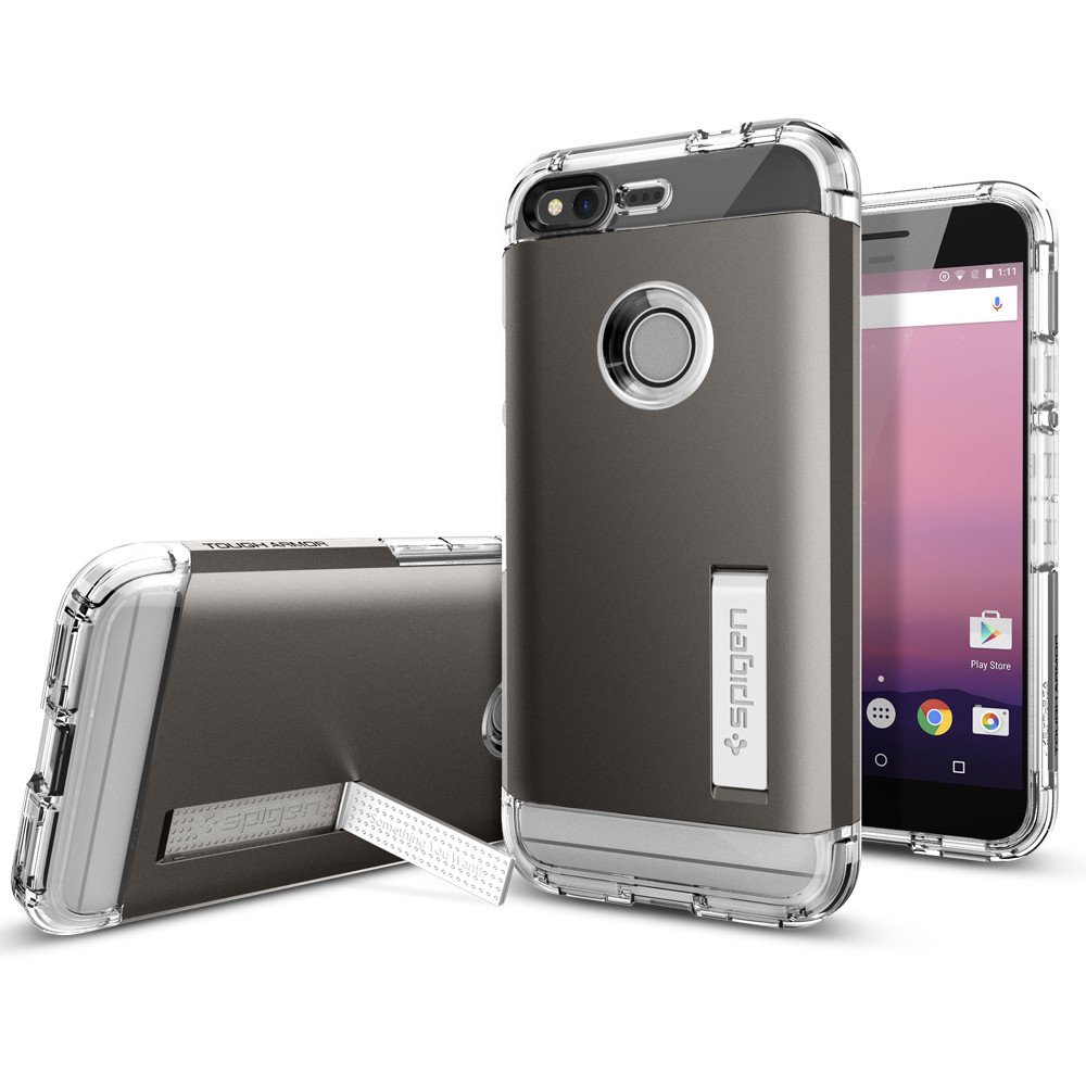 Köp SPIGEN Tough Armor Skal till Google Pixel XL Gunmetal på TheMobileStore
